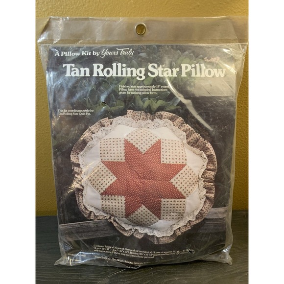 YOURS TRULY Other - Tan Rolling Star Pillow Kit By Yours Truly  551-0779 No. 4019 Country Retro